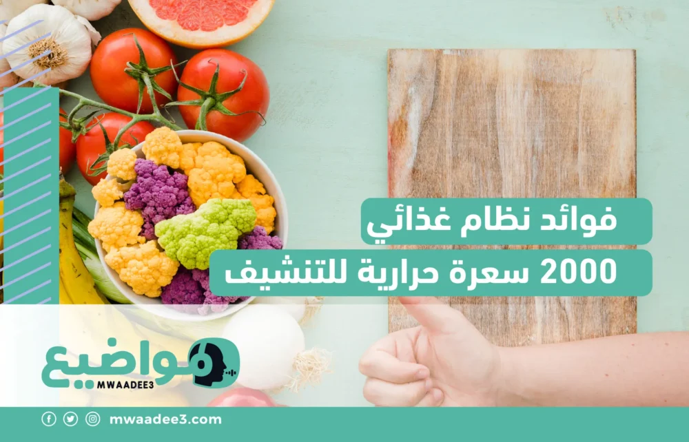 فوائد نظام غذائي 2000 سعرة حرارية للتنشيف