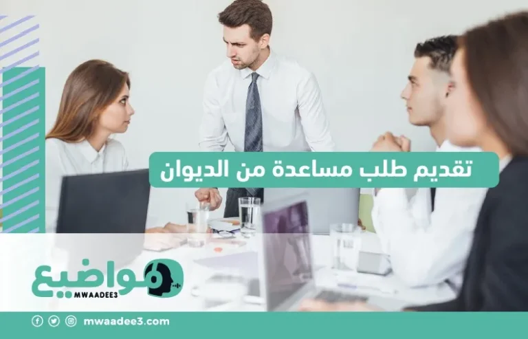 تقديم طلب مساعدة من الديوان