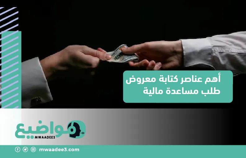 أهم عناصر كتابة معروض طلب مساعدة مالية